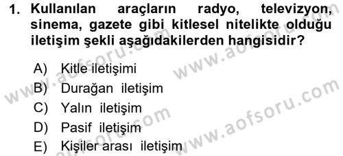 Pazarlama İletişimi Dersi 2016 - 2017 Yılı (Final) Dönem Sonu Sınav Soruları 1. Soru