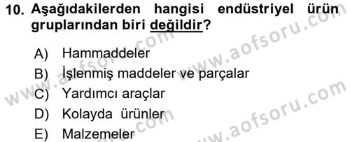 Pazarlama İletişimi Dersi 2017 - 2018 Yılı 3 Ders Sınav Soruları 10. Soru