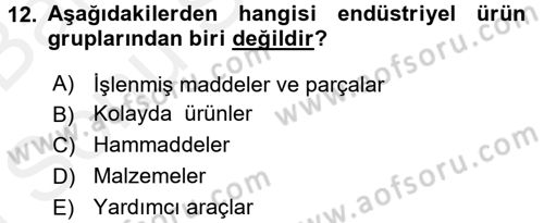 Pazarlama İletişimi Dersi 2017 - 2018 Yılı (Final) Dönem Sonu Sınav Soruları 12. Soru