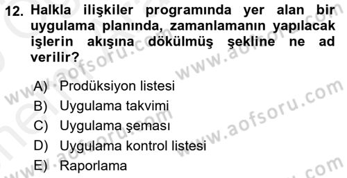 Pazarlama İletişimi Dersi 2018 - 2019 Yılı (Vize) Ara Sınav Soruları 12. Soru