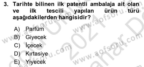 Pazarlama İletişimi Dersi 2021 - 2022 Yılı (Vize) Ara Sınav Soruları 3. Soru