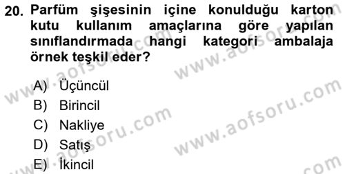 Pazarlama İletişimi Dersi 2021 - 2022 Yılı Yaz Okulu Sınav Soruları 20. Soru