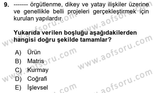 Pazarlama İletişimi Dersi 2023 - 2024 Yılı (Vize) Ara Sınav Soruları 9. Soru