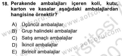 Pazarlama İletişimi Dersi 2024 - 2025 Yılı (Final) Dönem Sonu Sınav Soruları 18. Soru