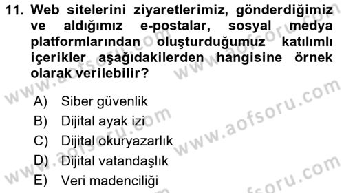 Pazarlama İletişimi Dersi 2025 - 2026 Yılı (Vize) Ara Sınav Soruları 11. Soru