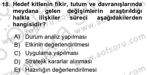 Pazarlama İletişimi Dersi 2025 - 2026 Yılı (Vize) Ara Sınav Soruları 18. Soru