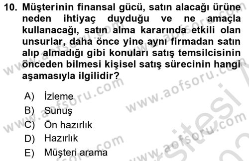 Pazarlama İletişimi Dersi 2025 - 2026 Yılı (Final) Dönem Sonu Sınav Soruları 10. Soru