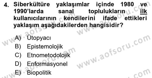 İnternet Ve Mobil Pazarlama Dersi 2017 - 2018 Yılı (Vize) Ara Sınav Soruları 4. Soru