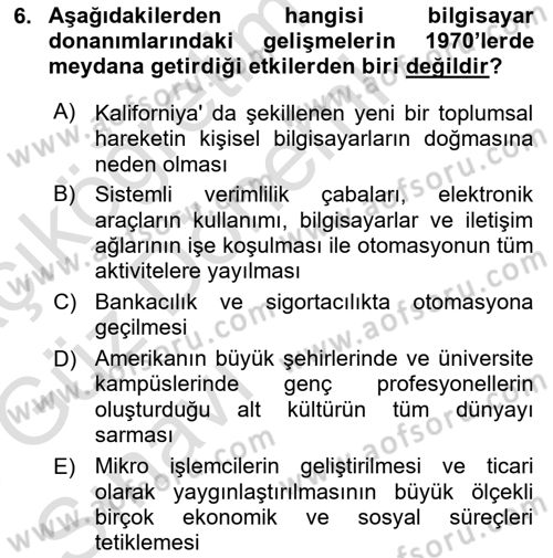 İnternet Ve Mobil Pazarlama Dersi 2017 - 2018 Yılı (Vize) Ara Sınav Soruları 6. Soru