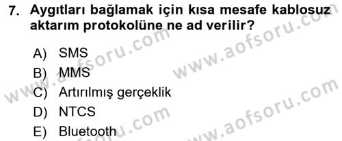 İnternet Ve Mobil Pazarlama Dersi 2017 - 2018 Yılı (Vize) Ara Sınav Soruları 7. Soru