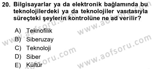 İnternet Ve Mobil Pazarlama Dersi 2017 - 2018 Yılı (Final) Dönem Sonu Sınav Soruları 20. Soru