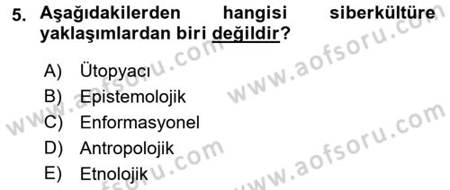 İnternet Ve Mobil Pazarlama Dersi 2017 - 2018 Yılı (Final) Dönem Sonu Sınav Soruları 5. Soru