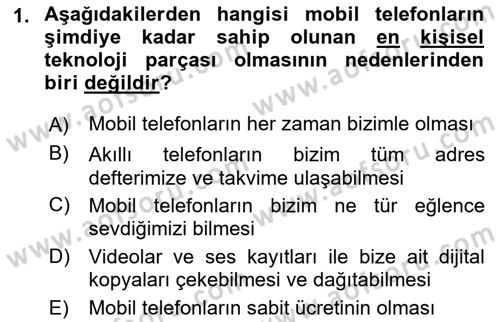 İnternet Ve Mobil Pazarlama Dersi 2018 - 2019 Yılı 3 Ders Sınav Soruları 1. Soru