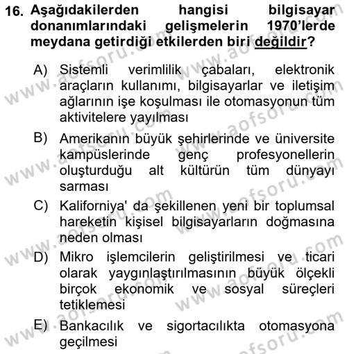 İnternet Ve Mobil Pazarlama Dersi 2018 - 2019 Yılı 3 Ders Sınav Soruları 16. Soru