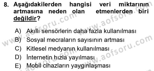 İnternet Ve Mobil Pazarlama Dersi 2018 - 2019 Yılı 3 Ders Sınav Soruları 8. Soru