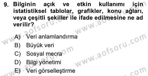 İnternet Ve Mobil Pazarlama Dersi 2018 - 2019 Yılı 3 Ders Sınav Soruları 9. Soru