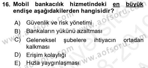 İnternet Ve Mobil Pazarlama Dersi 2018 - 2019 Yılı (Vize) Ara Sınav Soruları 16. Soru