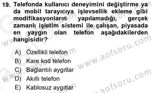 İnternet Ve Mobil Pazarlama Dersi 2018 - 2019 Yılı (Vize) Ara Sınav Soruları 19. Soru