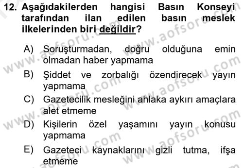İnternet Ve Mobil Pazarlama Dersi 2018 - 2019 Yılı (Final) Dönem Sonu Sınav Soruları 12. Soru