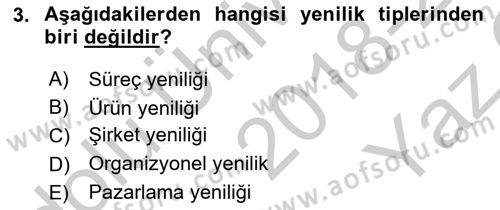 İnternet Ve Mobil Pazarlama Dersi 2018 - 2019 Yılı Yaz Okulu Sınav Soruları 3. Soru