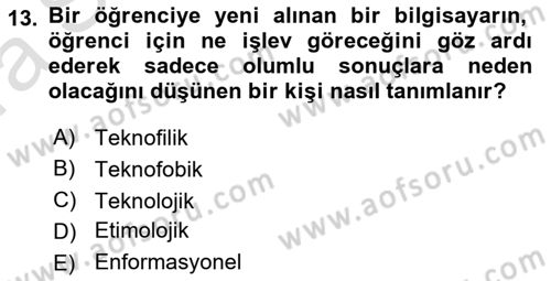 İnternet Ve Mobil Pazarlama Dersi 2019 - 2020 Yılı (Vize) Ara Sınav Soruları 13. Soru