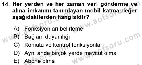 İnternet Ve Mobil Pazarlama Dersi 2019 - 2020 Yılı (Vize) Ara Sınav Soruları 14. Soru