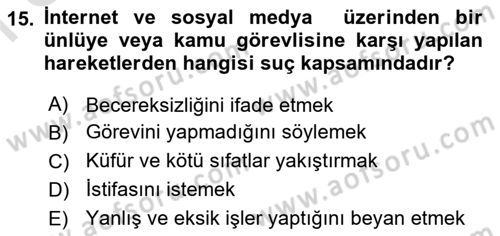 İnternet Ve Mobil Pazarlama Dersi 2019 - 2020 Yılı (Final) Dönem Sonu Sınav Soruları 15. Soru