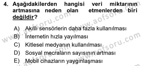 İnternet Ve Mobil Pazarlama Dersi 2020 - 2021 Yılı Yaz Okulu Sınav Soruları 4. Soru