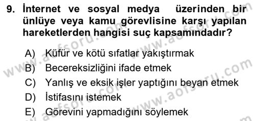 İnternet Ve Mobil Pazarlama Dersi 2020 - 2021 Yılı Yaz Okulu Sınav Soruları 9. Soru