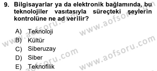 İnternet Ve Mobil Pazarlama Dersi 2021 - 2022 Yılı (Vize) Ara Sınav Soruları 9. Soru