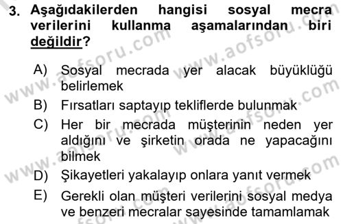 İnternet Ve Mobil Pazarlama Dersi 2021 - 2022 Yılı (Final) Dönem Sonu Sınav Soruları 3. Soru