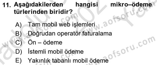 İnternet Ve Mobil Pazarlama Dersi 2021 - 2022 Yılı Yaz Okulu Sınav Soruları 11. Soru