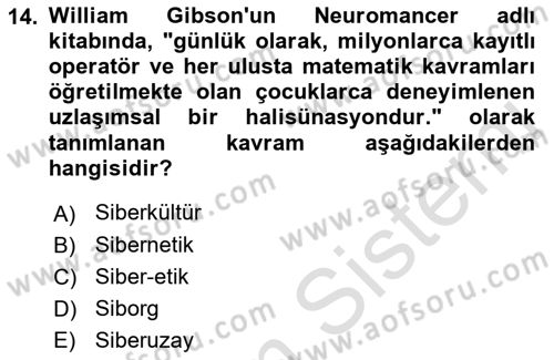 İnternet Ve Mobil Pazarlama Dersi 2022 - 2023 Yılı (Vize) Ara Sınav Soruları 14. Soru