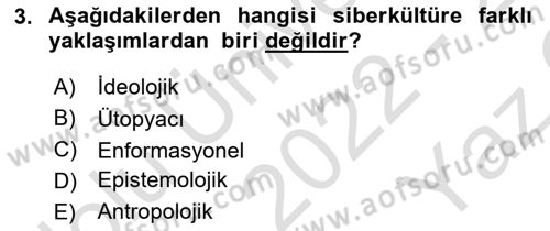 İnternet Ve Mobil Pazarlama Dersi 2022 - 2023 Yılı Yaz Okulu Sınav Soruları 3. Soru