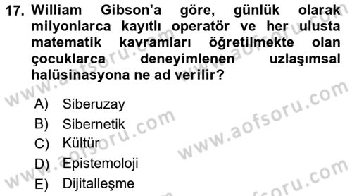 İnternet Ve Mobil Pazarlama Dersi 2023 - 2024 Yılı (Vize) Ara Sınav Soruları 17. Soru