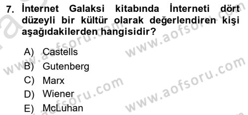 İnternet Ve Mobil Pazarlama Dersi 2023 - 2024 Yılı (Vize) Ara Sınav Soruları 7. Soru