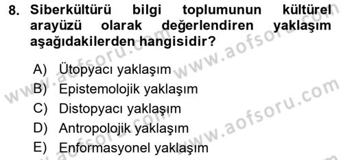 İnternet Ve Mobil Pazarlama Dersi 2023 - 2024 Yılı (Vize) Ara Sınav Soruları 8. Soru