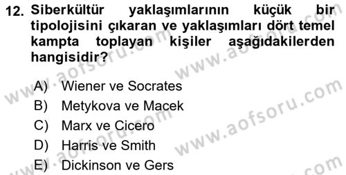 İnternet Ve Mobil Pazarlama Dersi 2023 - 2024 Yılı (Final) Dönem Sonu Sınav Soruları 12. Soru