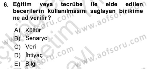 İnternet Ve Mobil Pazarlama Dersi 2023 - 2024 Yılı Yaz Okulu Sınav Soruları 6. Soru