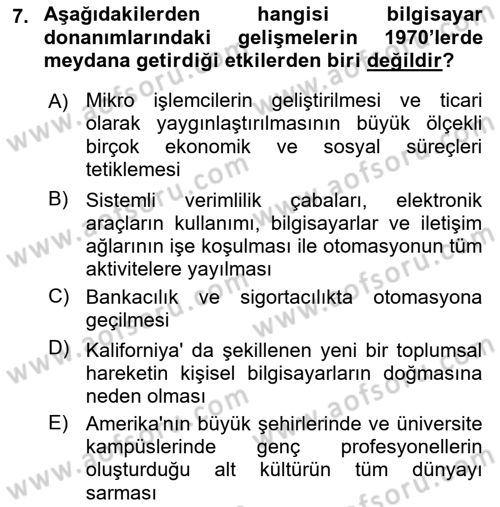 İnternet Ve Mobil Pazarlama Dersi 2024 - 2025 Yılı (Vize) Ara Sınav Soruları 7. Soru