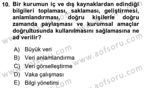 İnternet Ve Mobil Pazarlama Dersi 2024 - 2025 Yılı (Final) Dönem Sonu Sınav Soruları 10. Soru