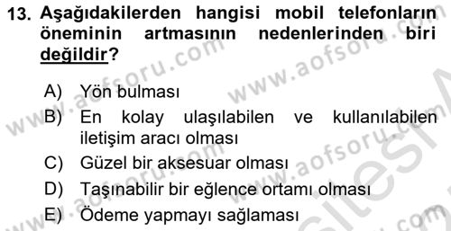 İnternet Ve Mobil Pazarlama Dersi 2024 - 2025 Yılı (Final) Dönem Sonu Sınav Soruları 13. Soru