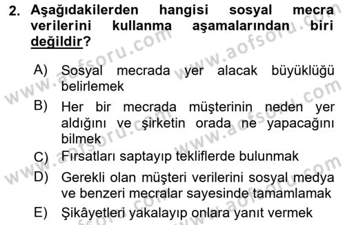 İnternet Ve Mobil Pazarlama Dersi 2024 - 2025 Yılı (Final) Dönem Sonu Sınav Soruları 2. Soru