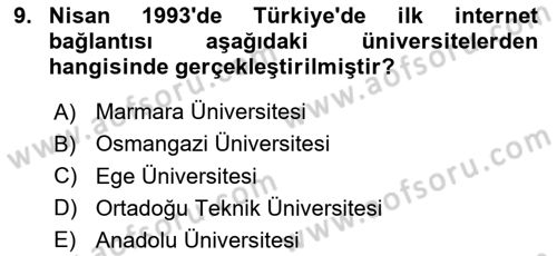 İnternet Ve Mobil Pazarlama Dersi 2024 - 2025 Yılı (Final) Dönem Sonu Sınav Soruları 9. Soru