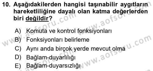 İnternet Ve Mobil Pazarlama Dersi 2025 - 2026 Yılı (Vize) Ara Sınav Soruları 10. Soru