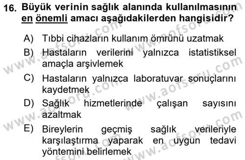 İnternet Ve Mobil Pazarlama Dersi 2025 - 2026 Yılı (Final) Dönem Sonu Sınav Soruları 16. Soru