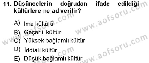 Küresel Pazarlama Dersi 2014 - 2015 Yılı (Vize) Ara Sınav Soruları 11. Soru