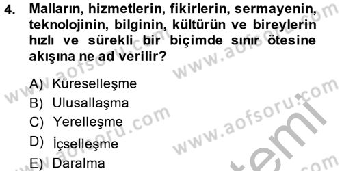 Küresel Pazarlama Dersi 2014 - 2015 Yılı (Vize) Ara Sınav Soruları 4. Soru