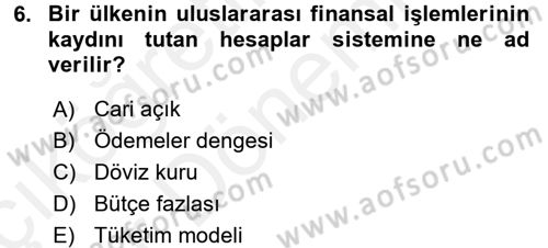 Küresel Pazarlama Dersi 2015 - 2016 Yılı (Vize) Ara Sınav Soruları 6. Soru