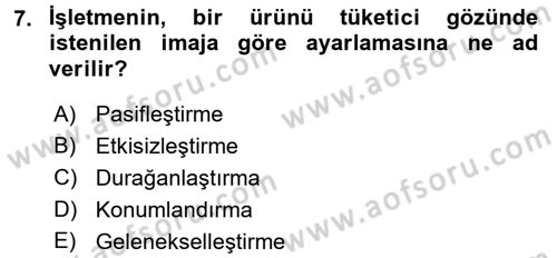 Küresel Pazarlama Dersi 2015 - 2016 Yılı (Final) Dönem Sonu Sınav Soruları 7. Soru